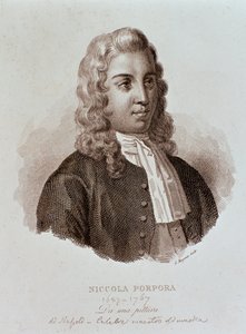Portret van Niccola Porpora (gravure) door Unknown artist