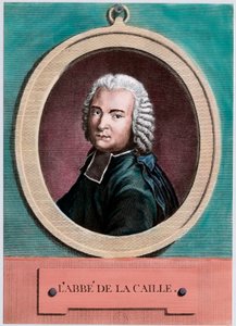 Portret van Nicolas Louis de Lacaille (1713 - 1762), Franse astronoom. Gravure uit de 18e eeuw. Privécollectie.