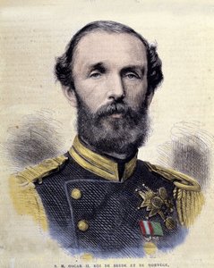 Portret van Oscar II (1829-1907), koning van Zweden en Noorwegen. door Unknown artist