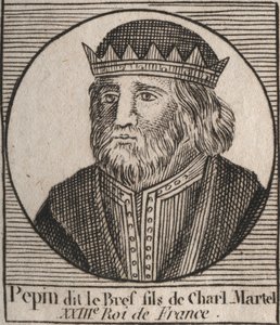 Portret van Pepijn III, bijgenaamd Pepijn de Korte door Unknown artist