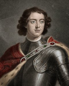 Portret van Peter I De Grote (1672-1725) tsaar van Rusland - Peter de Grote of Peter I 1672-1725 - gravure - 19e eeuw
