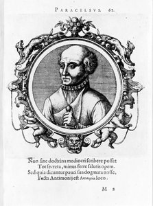 Portret van Philipp Aureolus Theophrast Bombast von Hohenheim Paracelsus door Unknown artist