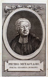 Portret van Pietro Metastasio (gravure)