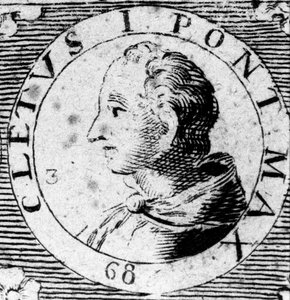 Portret van paus Anacletus of Cletus of Anencletus of Cleto I, overleden in 91.