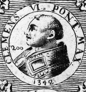 Portret van paus Clemens VI (1342-1352).