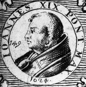 Portret van paus Johannes XIX (1024-1032)