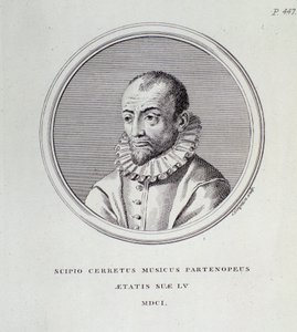 Portret van Scipione Cerreto (gravure) door Unknown artist