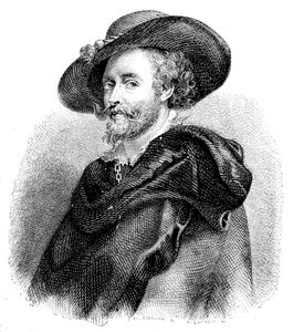 Portrait of Sir Peter Paul Rubens (1577-1640) (engraving)