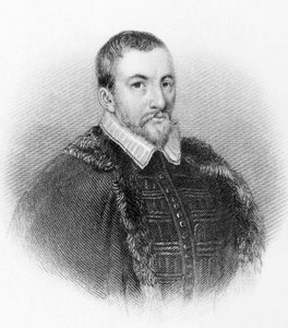 Portret van Sir Thomas Bodley. Engelse diplomaat en geleerde (1545-1613) door Unknown artist