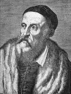 Portret van Tiziano Vecellio (De Titiaan) (1490 - 1576) door Unknown artist