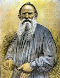Portret van Tolstoj (gravure eind 19e eeuw)