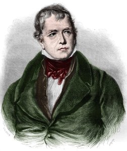 Portret van Walter Scott (1771-1832), Schotse dichter en romanschrijver. door Unknown artist