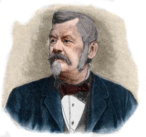 Portret van Wilhelm Jordan (1842-1899), Duitse geodeet. door Unknown artist