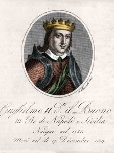 Portret van Willem II de Goede (Guglielmo il buono) door Unknown artist