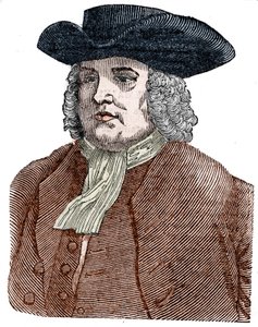 Portret van William Penn (1644-1718) oprichter van Pennsylvania. Engelse religieuze hervormer en columnist door Unknown artist