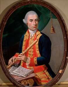 Portret van een fluitspeler