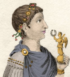 Portret van de Oost-Romeinse keizer Flavius Arcadius (377-408)