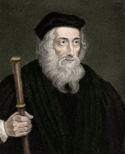 Portret van de Engelse theoloog en hervormer John Wyclif door Unknown artist