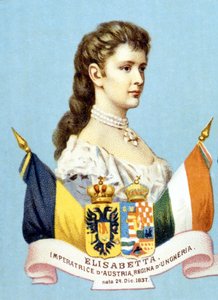 Portret van keizerin Elisabeth van Oostenrijk (Sissi) (1837 - 1898) door Unknown artist