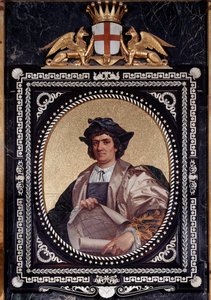 Portret van de Italiaanse navigator Christoffel Columbus (1451-1506) door Unknown artist