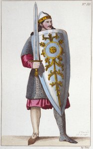 Portret van de Paladijn Roland, neef van Karel de Grote
