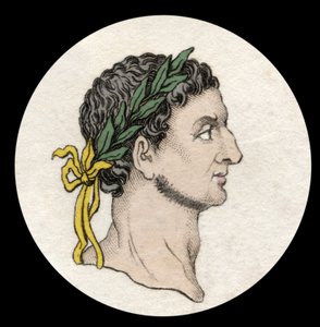 Portret van de Romeinse keizer Otho (Marcus Otho Caesar Augustus) (32-69) (19e-eeuwse gravure)