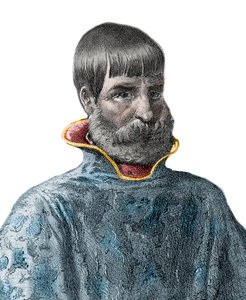Portret van de Spaanse conquistador Juan Ponce de Leon (1460-1521), Ontdekkingsreiziger van Florida - Portret van Juan Ponce de Leon - Spaanse ontdekkingsreiziger