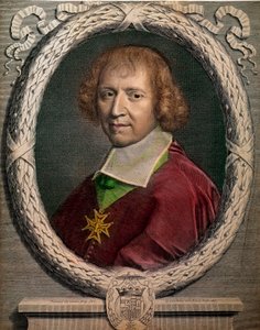 Portret van de kerkman Francois de Harlay, abt van Jumieges (1625-1695) Gravure uit de 17e eeuw Parijs, Musee Carnavalet