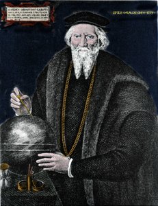 Portret van de navigator Sebastiano Caboto (Sebastien Cabot) (1476 - 1557), die samen met zijn vader Labrador en Newfoundland ontdekte. Gravure door Unknown artist