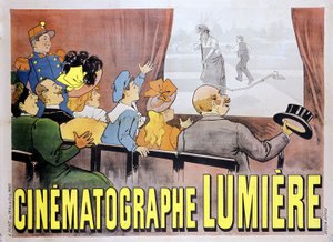 Poster voor de cinematograaf van de gebroeders Lumière voor de film 