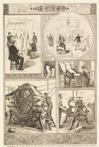 Processen van behangproductie door Unknown artist