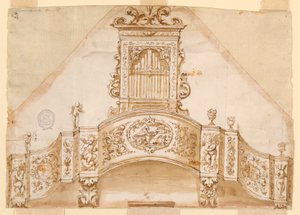 Project: Een orgelgalerij en het orgel met alternatieve suggesties door Unknown artist