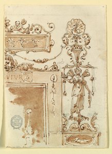 Project voor een schoorsteenmantel door Unknown artist