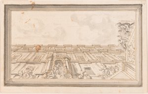 Project voor een Beschilderd Plafond door Unknown artist