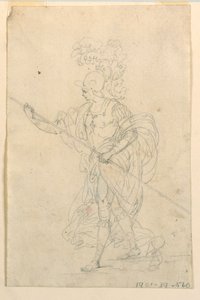 Ontwerp voor een Theatrale Kostuum van een Klassieke Krijger door Unknown artist