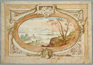 Project voor een bovendeur door Unknown artist