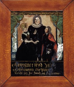 Protestantse bruiloft in de Elzas: de zegening van de echtgenoten door Unknown artist
