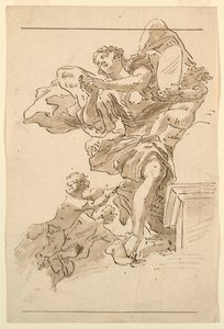 Putti en Gevleugelde Figuur