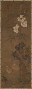 Kwartel en bloemen door Unknown artist