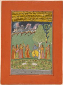 Rag Megh Malar, pagina uit een reeks muzikale Ragas (Ragamala)