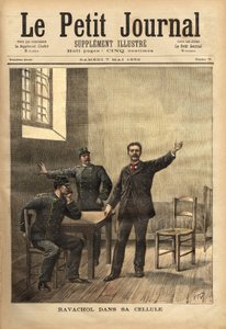 Ravachol (1859-1892, of Francois Claudius Koenigsberg) in zijn cel, na zijn verhoor bij de assisen op 26 april door Unknown artist