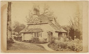 Woonhuis van Thomas Roberts bij Wodenethe Fish Kill on Hudson N.Y. [buitenaanzicht van Rose Cottage, Blaise Hamlet]. door Unknown artist