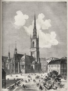 Riddarholmen Kerk - De Riddarholm Kerk in Stockholm - 1866