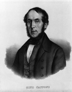 Risorgimento: portret van de Italiaanse schrijver en politicus Gino Capponi. Gravure uit de 19e eeuw door Unknown artist