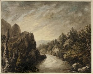 Rivier in Rotsachtige Vallei door Unknown artist