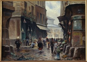Rue Pirouette, circa 1880, huidige 1e arrondissement door Unknown artist