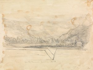 Landelijk landschap met bergen in de verte