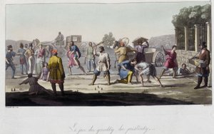 Russische spellen van Gorodky en pristinsky en andere afleidingen, Rusland. In "Het oude en moderne kostuum" 1819-1820 door Ferrario. door Unknown artist