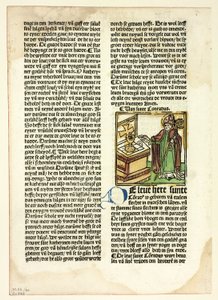 De heilige Conrad uit Der Heiligen Leben, Winterteil (Levens van de Heiligen, Wintertijd), Plaat 40 uit Houtsneden uit Boeken van de 15e Eeuw