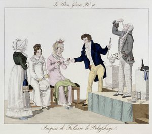 Saltimbanque: Jacques de Falaise de polyfaag (hij slikt alles in, levende dieren...) - in 